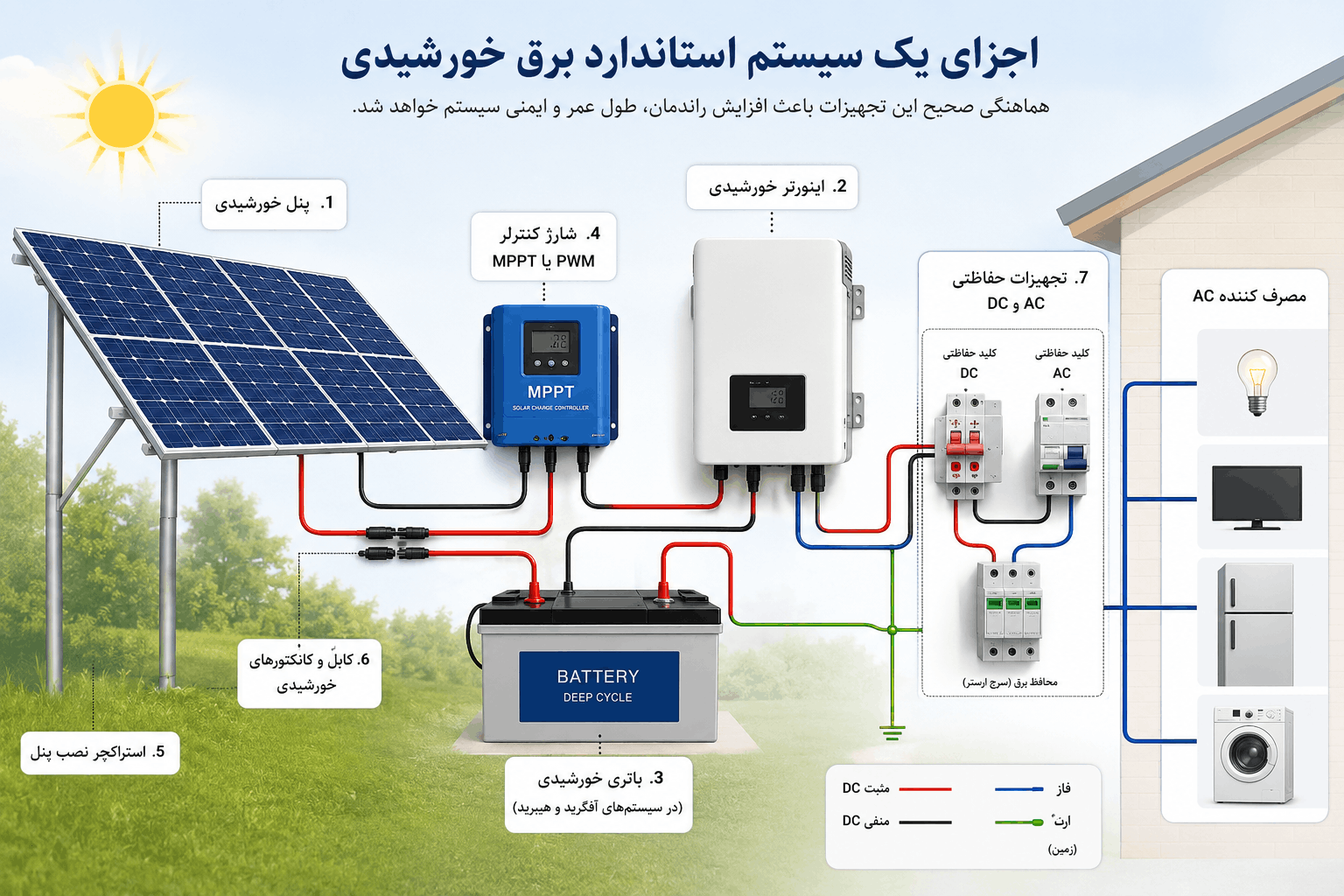 سیستم استاندارد برق خورشیدی